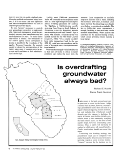Is overdrafting groundwater always bad?