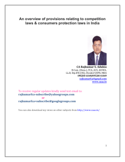 An overview of provisions relating to competition laws