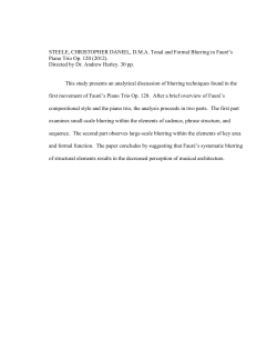 Tonal and formal blurring in Faure`s Piano Trio Op. 120