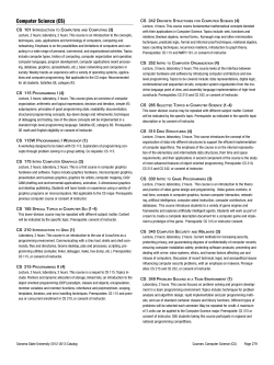 Computer Science (CS) - Sonoma State University