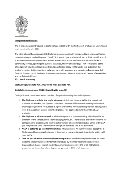 IB Diplo The IB D their exa The Inte based o is