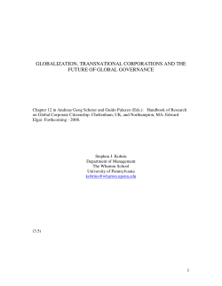 globalization, transnational corporations