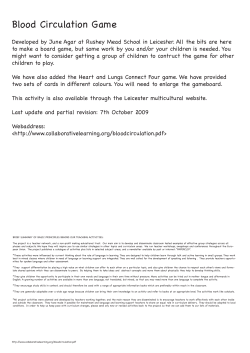 Blood Circulation Game - Collaborative Learning Project