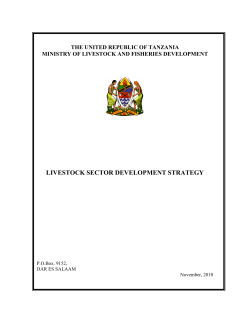 Livestock Sector Development Strategy