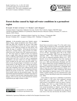 Forest decline caused by high soil water conditions in a permafrost