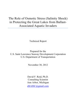 The Role of Osmotic Stress (Salinity Shock)