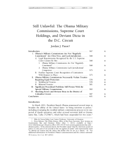 Still Unlawful: The Obama Military Commissions, Supreme Court