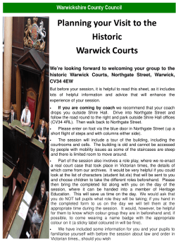 Planning your Visit to the Historic Warwick Courts
