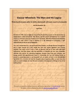 Eleazar Wheelock: The Man and His Legacy