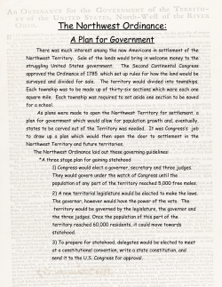 Northwest Ordinance/A Plan for Government