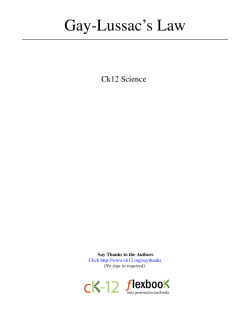 Gay-Lussac`s Law