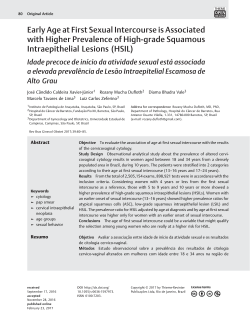 Early Age at First Sexual Intercourse is