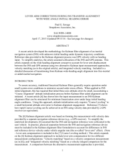 Lever Arm Corrections During INS Transfer Alignment With Wide