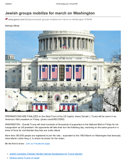 Jewish groups mobilize for march on Washington
