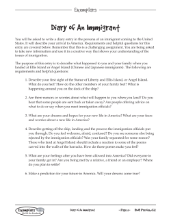 Diary of An Immigrant