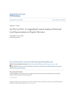 Are We Cool Yet?: A Longitudinal Content Analysis of Nerd and