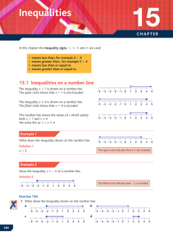 Inequalities - Overton Grange Maths KS4