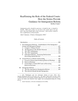 How the Sixties Provide Guidance for Immigration Reform