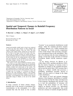 Spatial and Temporal Changes in Rainfall Frequency Distribution