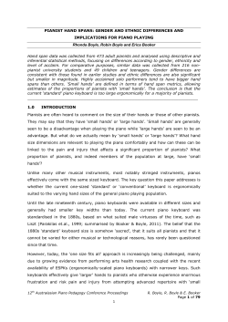 Pianist Hand Spans: Gender and ethnic differences and implications