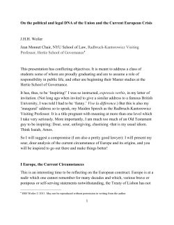 60 Years to the Schumann Declaration &ndash; Reflections on Political