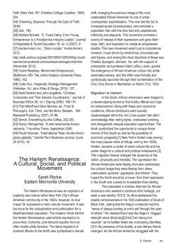 The Harlem Renaissance: A Cultural, Social, and Political