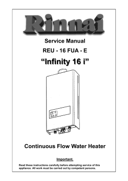 Service Manual REU - 16 FUA - E