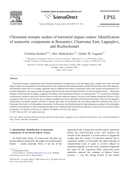 Chromium isotopic studies of terrestrial impact craters: Identification