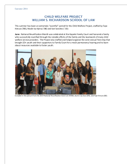 child welfare project william s. richardson school of law