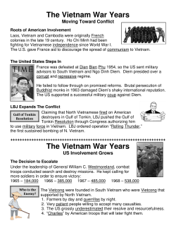 The Vietnam War Years The Vietnam War Years