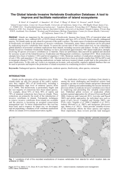 The Global Islands Invasive Vertebrate Eradication Database: A tool