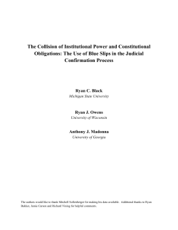 The Collision of Institutional Power and Constitutional