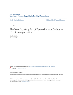 The New Judiciary Act of Puerto Rico