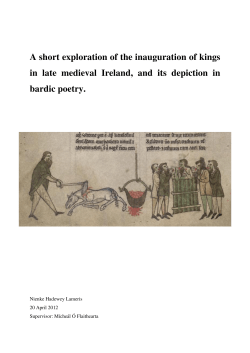 A short exploration of the inauguration of kings in late medieval