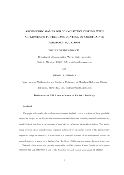 asymmetric games for convolution systems with