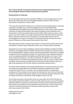 Life in Christ: Morals, Communion and the Church An Agreed