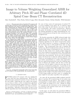 Image to Volume Weighting Generalized ASSR for Arbitrary Pitch 3D
