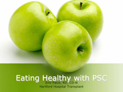 Eating Healthy with PSC