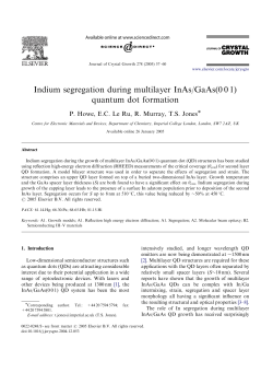 Indium segregation during multilayer InAs/GaAs(0 0 1) quantum dot