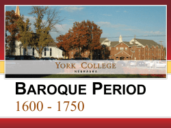Baroque Period Overview