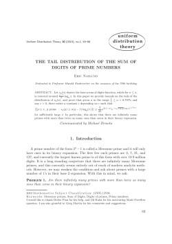 uniform distribution theory