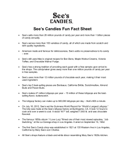 See`s Candies Fun Fact Sheet