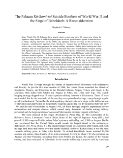 The Palauan Kirikomi-tai Suicide Bombers of World War II and the