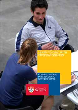 learn to deal with procrastination