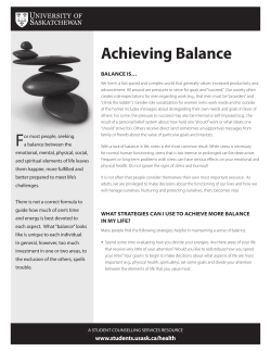Achieving Balance
