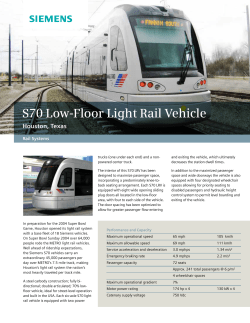 S70 Low-Floor Light Rail Vehicle