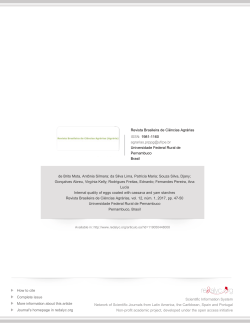 Redalyc.Internal quality of eggs coated with cassava and yam starches