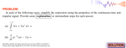 chap9 hw Simplify Expressions Involving Impulses