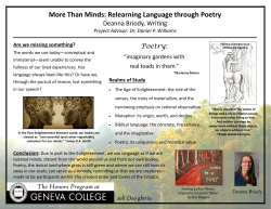 More Than Minds: Relearning Language through Poetry
