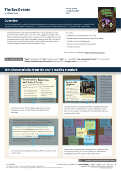 The Zoo Debate - Literacy Online